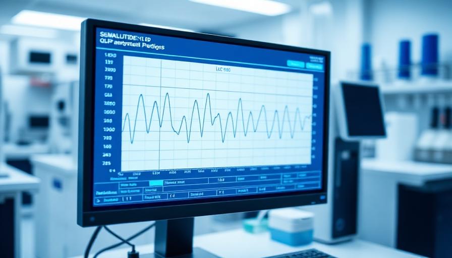 Semaglutide GLP-1 peptide LC-MS identity confirmation and purity analysis